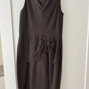 Poleci Charcoal Sleeveless Midi Dress
